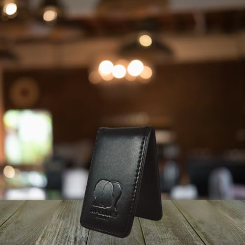 Apelley Genuine Leather Money Clip Magnetic, Cash Business Card Holder Strong Magnet, for Men Women (Black)