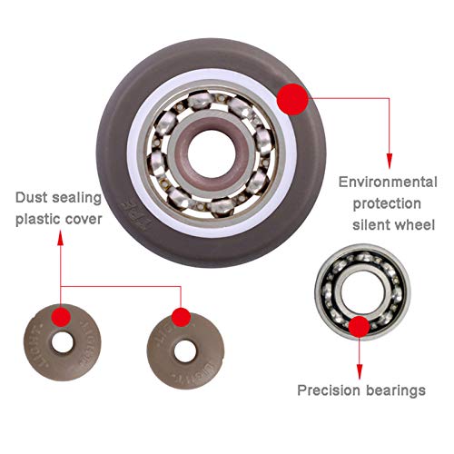 Roulettes pivotantes pour meubles robustes avec freins mini roue transport silencieuse 25 mm