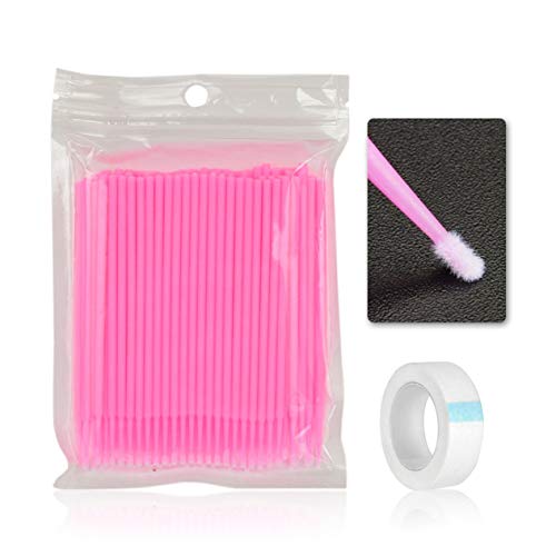 EdBerk74 100 Pcs Bâton De Nettoyage Coton-Brosse Cils Brosse Matériaux Jetables Applicateurs De Dents Lèvre Lèvres Brosse Cils Plâtre