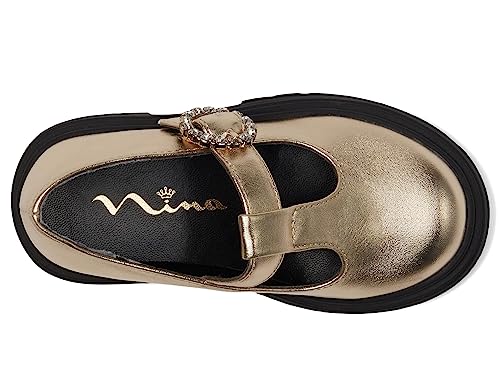 NINA Girl's Stassi (Toddler/Little Kid/Big Kid) Light Gold Metallic 5 Big Kid M2