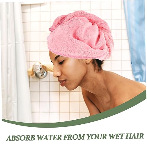 FOMIYES Touca De Cabelo Seca De Microfibra 2 Peças Touca De Banho Toalhas De Microfibra Para Cabelo