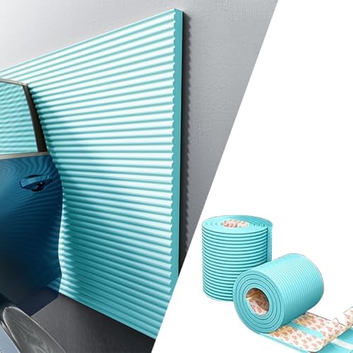Car Door Wall Protector, Self-Adhesive 0.4in Thick Foam Corner Bumper Guards, Strong Wall Edges for Pillars/Bedroom/Living Room, Green, 3.1x78.7in, Durable Protection
