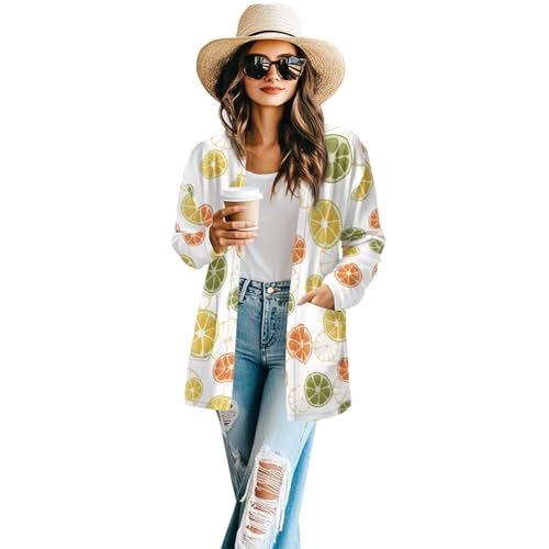Image of Cardigan for Women Long Sweater Open Front Sweaters Fashion Lightweight Cardigans with Pockets