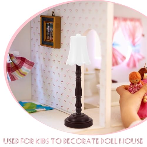 ibasenice Mini Lâmpada De Mesa Lâmpada De Mesa Para Casa De Bonecas 1:12 Modelo De Luz Em Miniatura