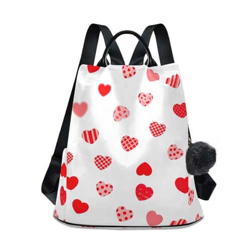 Sac à dos femme fermeture éclair dos sécurisée et multipoche pour voyage rouge