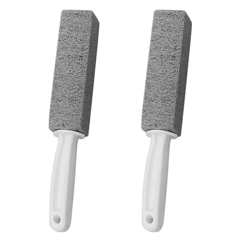 HengLiSam 2 Pack Handle Toilet Bowl Cleaner Pumice Stone Sticks Hard Water Ring Stains Remover for Kitchen/Bath/Pool/Household Cleaning