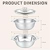 Lake Tian Stainless Steel Colander with Basin, 3 in 1 Multifunctional Drain Basket, 10.2 Inch Food Strainers, Fruit Washing Bowl Set, Strainer for Kitchen #1