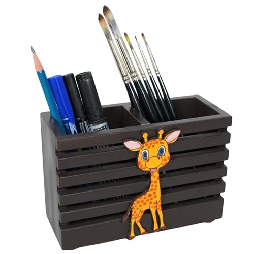 Image of Decorative Embossed Design Pencil and Pen Stand | Desk Organizer for Stationery Storage | Suitable for Office Desk, Study Table, Home and Workspace Use (Design 18)