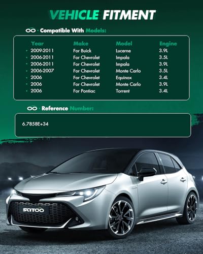 Image of SCITOO Starter Motor 6785 for Buick Lucerne 2009-2011 3.9L for Chevrolet for Chevy Equinox 2006 3.4L Impala 2006-2011 Monte Carlo 2006-2007 3.5L for Pontiac 3.4L ‎1.4kW /12 Volt CCW 13-Tooth Pinion