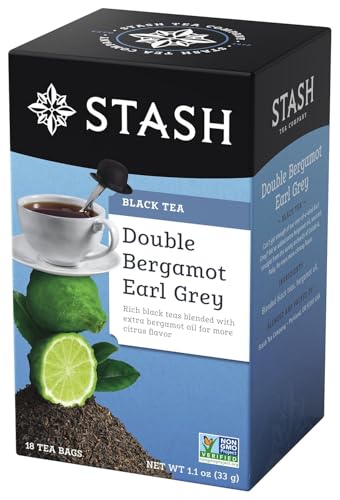 Stash Double Bergamot Earl Grey Black Tea, Tea bags, 18 ct