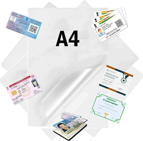 Thermal Lamination Pouch Size 210 mm x 297 mm, 125 Micron A4 Laminating Sheet (125 mil Pack of 100)