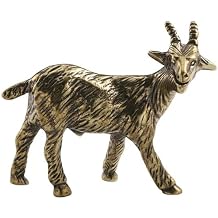 Goat Antique Copper Tabletops Figurines Sculptures Statues Centerpieces Miniatures Collectibles Home Decor Gifts Art Crafts 3.6cm x 4.4cm