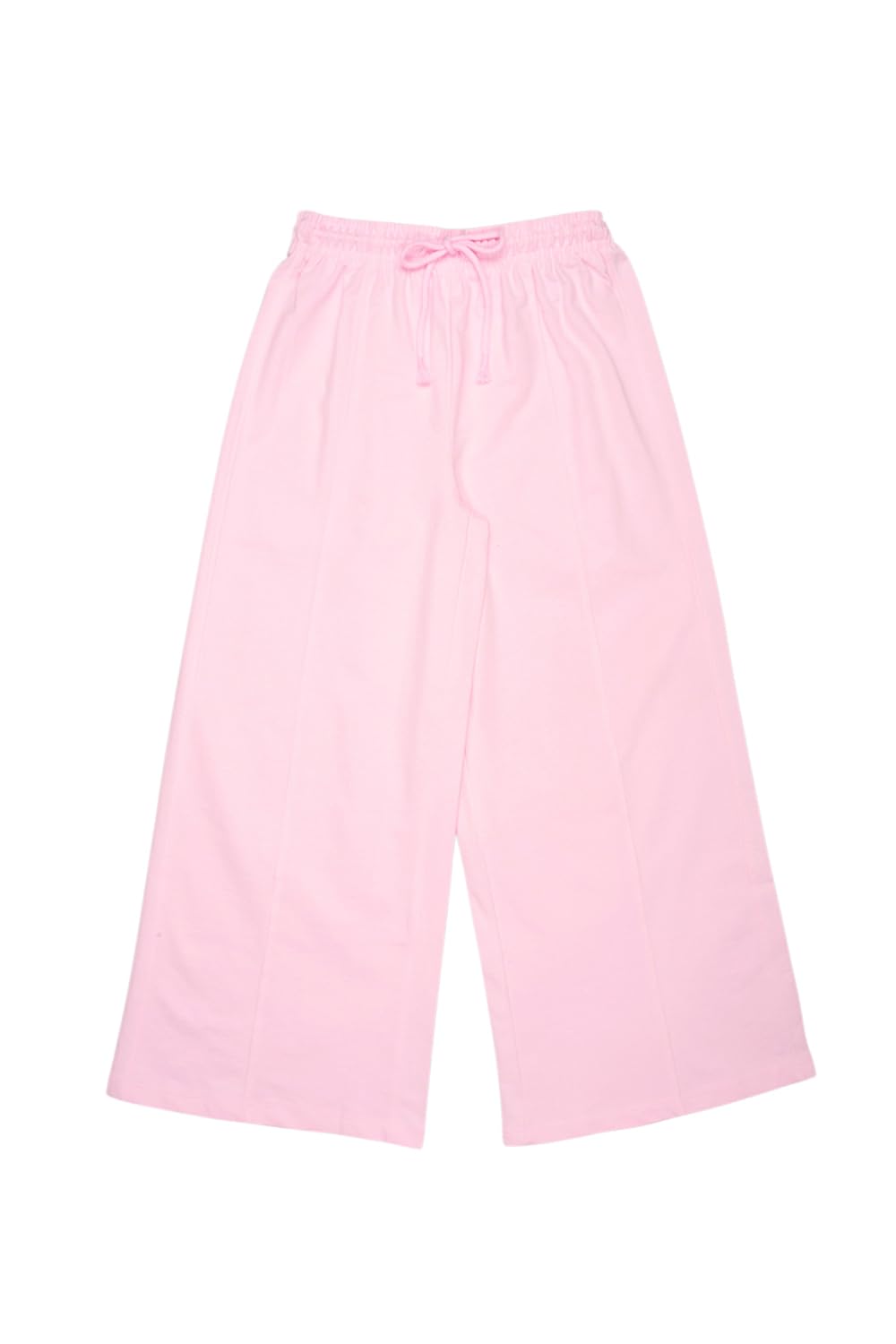 Pantaloons Junior Girls Cotton Flowy Fit Pull-On Solid Casual Pants | Elastic Waist | Ages 8–16 Years