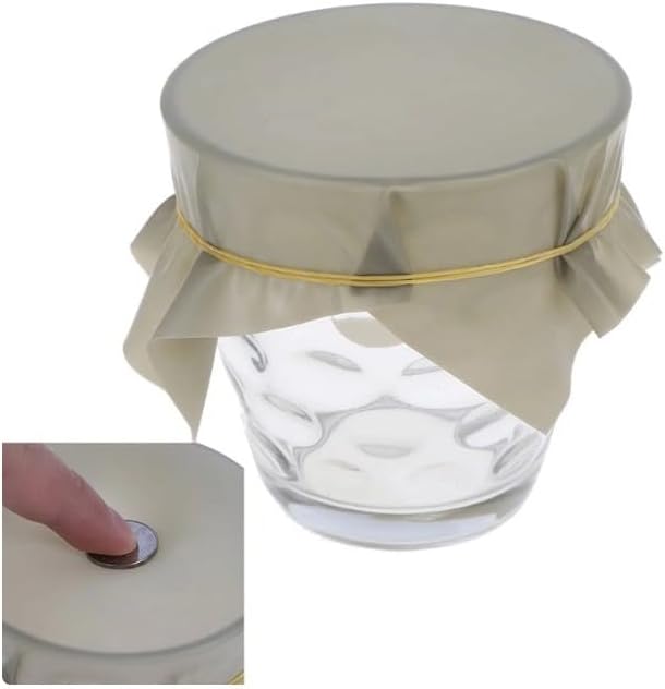 1 Pc Coin Through A Sheet of Rubber Coin into Cup Comedy Magic Tricks Close up Magic Gimmick Props for Magicans Use Safety and Repeatedly Small in Size and Light in Weight,Novelty and Gag Toys