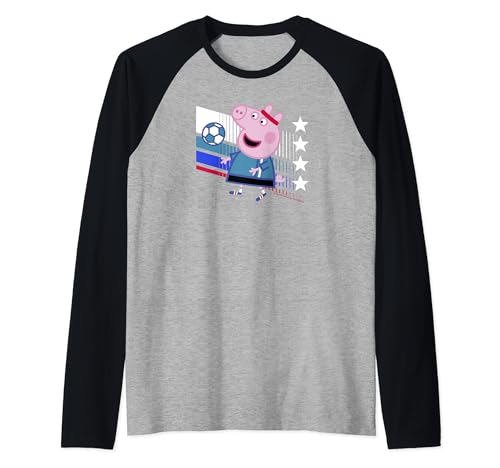 Peppa Pig UK Soccer t-shirt raglan enfant vêtement baseball football