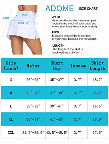 Adome Golf Skirts For Women High Waisted Mini Skorts With Poeckets Active Athletic Skirt Quick Dry Running Skort Royal Blue #TOP5