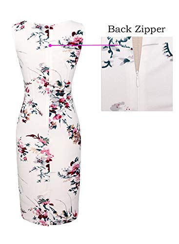 Image of VFSHOW Womens Front Zipper Work Business Office Bodycon Dress Elegant Professional Career Church Party Pencil Sheath Dress