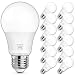 A19 LED Light Bulbs, 100 Watt Equivalent LED Bulbs, 3000K Soft White, 1100 Lumens, Standard E26 Medium Screw Base, CRI 85+, 25000+ Hours Lifespan, No Flicker, Non-Dimmable, Pack of 12