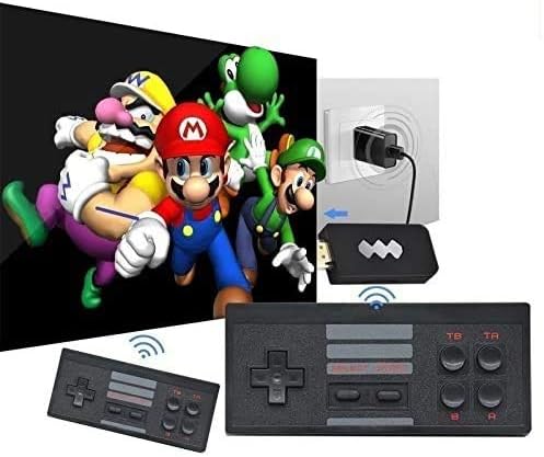 Hardli Video Game Console for a 4K TV, Built in 568 Classic Games,Mini Retro Console Wireless Controller,Output Dual Players