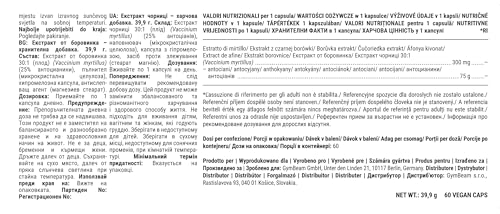 GymBeam Heidelbeer Extrakt Kapseln - Funktioneller Pflanzenextrakt mit hohem Anthocyangehalt, unterstützt Herz-Kreislauf- und Augenfunktion, glutenfrei, aktosefrei, für Veganer geeignet, 60 kaps