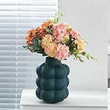 Design simple et moderne : avec des dimensions de 12 x 12 x 17 cm (L x l x H) et une ouverture de 5,1 cm, la forme ronde et la finition bleu mat du vase créent un style moderne élégant et sophistiqué, adapté à divers paramètres de décoration d'intérieur.