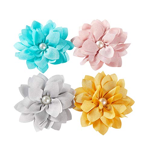 Insowni 20 Pack Alligator Hair Clips Barrettes Big Flower Lotus With Pearl Hairbow Accessories For Baby Girls Toddlers Kids Teens Women #TOP4