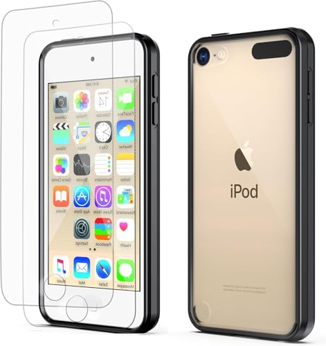 ULAK Coque iPod Touch 7, Housse iPod Touch 6/5 Étui avec 2 Protection d'écran, Clear Mince Souple TPU Bumper Rigide Antichocs Case pour Apple iPod Touch 5/6...