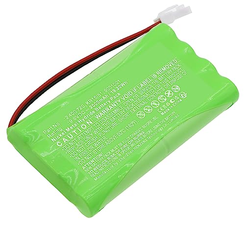 Synergy Digital Smart Home Battery, Compatible with Bosch Somfy SGS Smart Home, (Ni-MH, 9.6V, 2000mAh) Ultra High Capacity, Replacement for Bosch 2 400 720 Battery