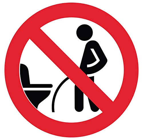 Adesivo vietato di urinare a fianco, diametro 10 x...