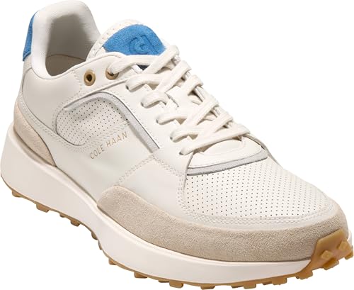 Cole Haan Cole Haan Men's Grand Crosscourt Downtown Sneakers, Ivory/Dark Blue/Ivory, 12-M US