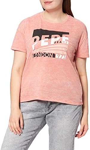 Pepe Jeans Women's Cameo T-Shirt, Pink 