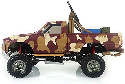 1/10 RC HG Middle East Pickup P417 Model 4 * 4 Rally Car Racing Crawler 2.4G Radio Hobby Grade Model for Ages 14+(Camouflage Yellow)