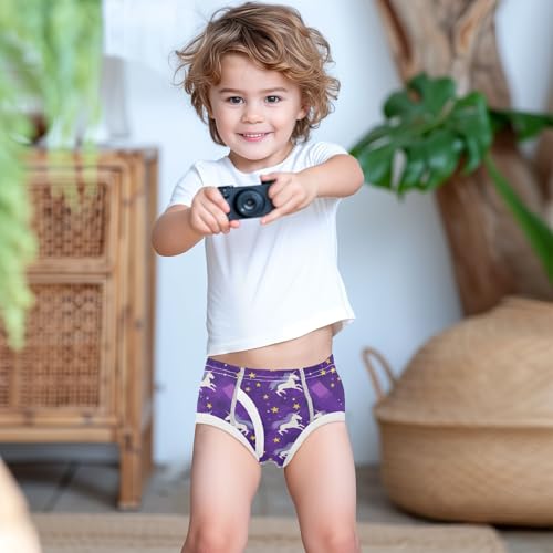 visesunny Boys Potty Training Underwear Unicorn Star Pattern Breathe Cotton Briefs Size 2T-8Y for Toddler3