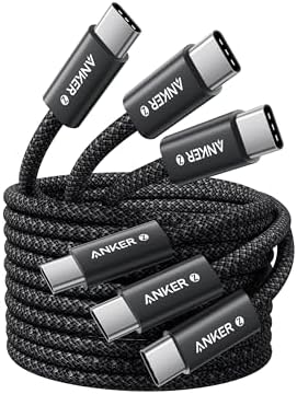 Anker 240W USB C auf USB C kabel PD 3.1 [3 Stück 1,5m] | USB C Ladekabel Für iPhone 17 Pro Max/iPhone Air/16/15 Serie, Samsung Galaxy S25/S26, MacBook Pro/Air und iPad Pro/Air