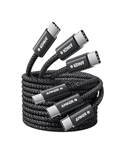 Anker 240W USB C Kabel, [3 Stück 1,5m] PD 3.1 Ladekabel USB C, Schnellladekabel USB C für iPhone 17 Pro Max/iPhone Air/16/15 Serie, Samsung Galaxy S26/S25/S24, MacBook Pro/Air, iPad Pro