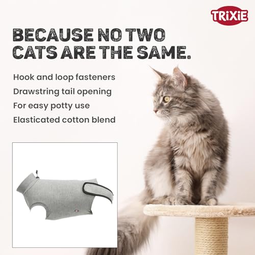 Trixie 19528 OP~Body für Katzen, S–M: 32–36 cm, grau
