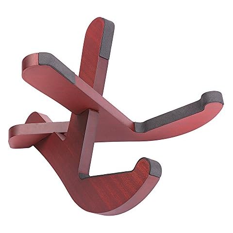 Soarun Sapele Wooden Ukulele Stand, Wood Instrument Stand for Ukulele, Violin and Mandolin Cover