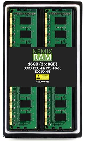 16 GB (2 x 8gb) ddr3 ? 1333 MHz pc3 ? 10600 ECC UDIMM 2rx8 1.5 VAobt@[hforT[o[/[NXe[V