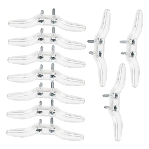 Zerodeko 10pezzi Tenditori Cordini Trasparenti Antistrappo per Corde Tende e Tapparelle Resistenti e Sicuri per Finestre e Uffici