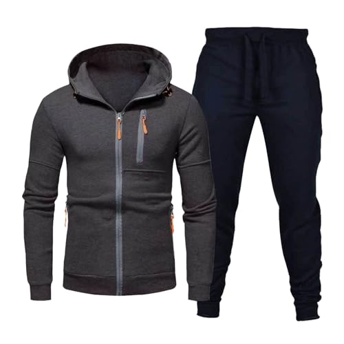 Sweat à capuche homme fitness respirant ensemble sport de deux pièces