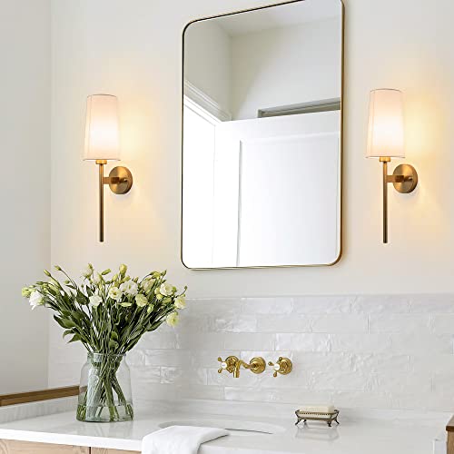 Battery Operated Wall Sconce With Remote,White Fabric Shade Wall Sconce Set Of 2 Battery Powered Sconces Wall Lighting Indoor Wireless Dimmable Wall Lamp With 3 Color Temp Bulb For Bedroom Living Room #TOP6