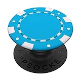 Poker Casino Blue Chip PopSockets PopGrip: Ausziehbarer Sockel und Griff für Handys/Tablets mit Tauschbarem Top