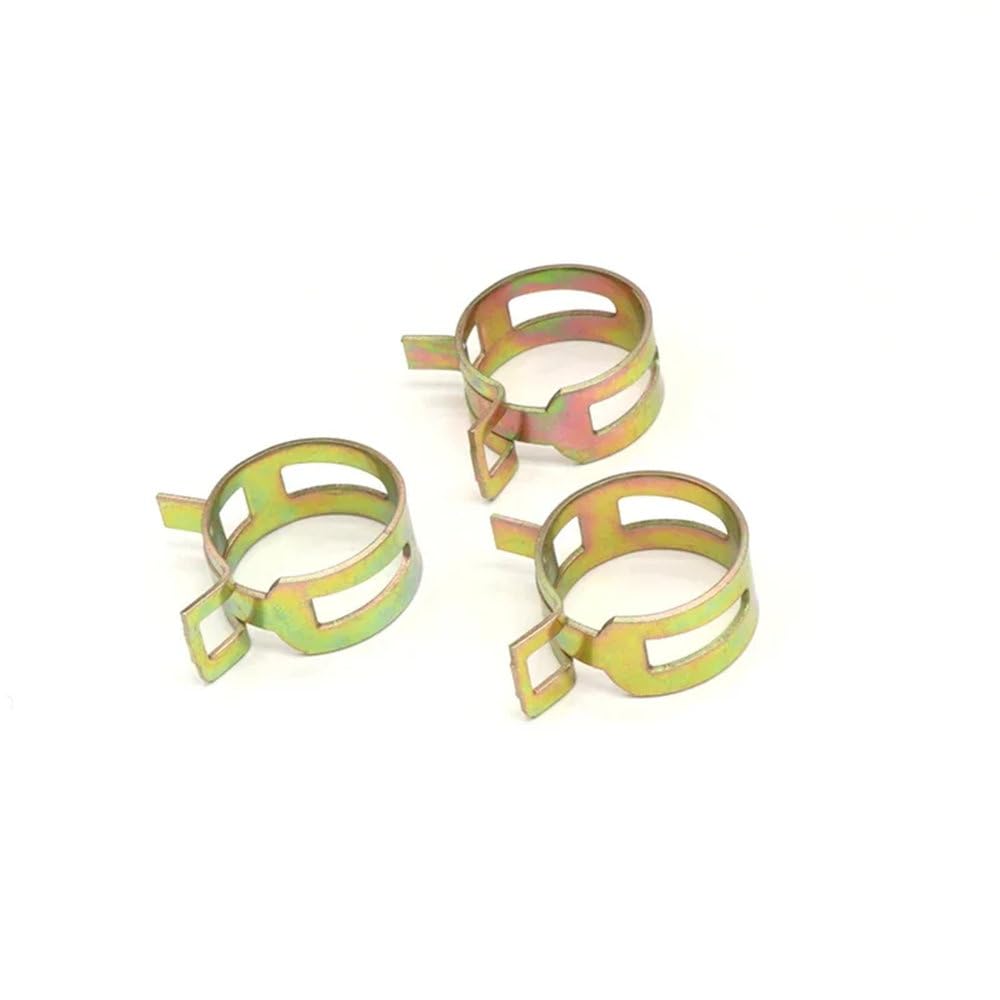 10~50 pezzi/65MN acciaio al manganese diametro interno 5 mm - 25 mm fascetta stringitubo a molla zincata fibbia in acciaio elastico tubo cerchio, ID 25 mm 50 pezzi