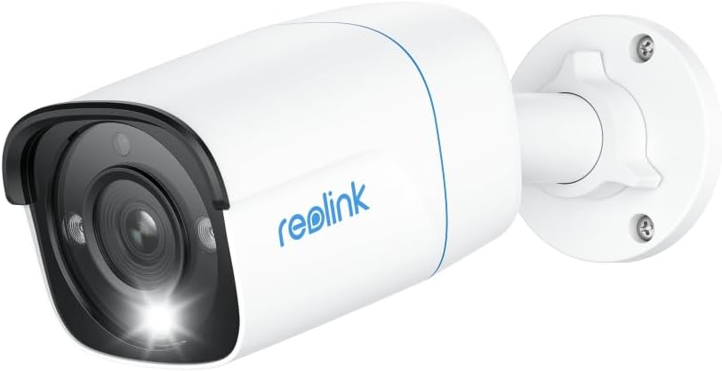 Reolink P330 4K 8MP UHD Outdoor PoE Surveillance Camera with 256GB Capacity, Smart Alerts, White