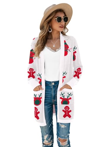 Image of TASAMO Cardigan Sweaters for Women Long Sleeve Open Front Casual Knit Fall Coat Oversized Soft Outwear with Pockets
