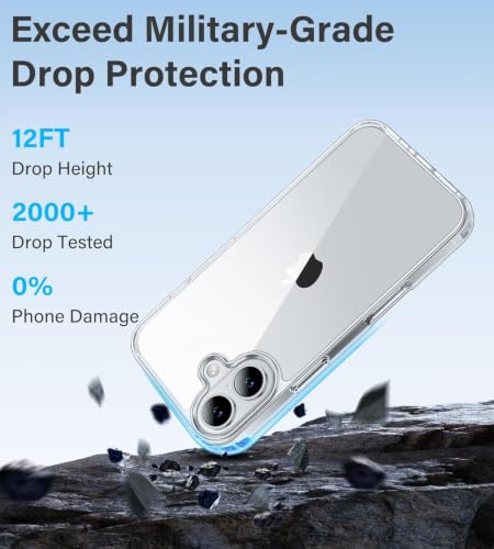 Image of ClearPC Clear Hard PC Case for Apple iPhone 17, Anti-Yellow Transparent Back Cover, Anti-Scratch, Raised Camera Protection, Shockproof, Wireless Charging Compatible, Non Yellowing (Clear)