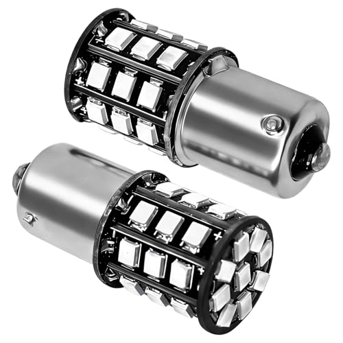 Lyai 2 Pack BA15S P21W 1156 Red LED Bulbs Brake Lights, Extremely Bright 12V-24V 382 P21W Car Bulbs Replacement for Stop Brake Tail Position Lights, 2835 33SMD