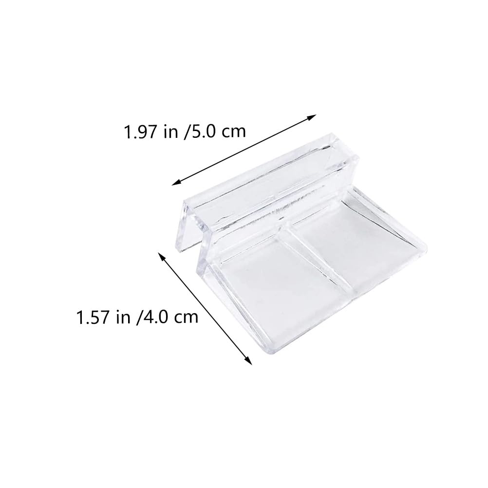 FOMIYES Support De Couvercle Aquarium 10 Pièces Transparent 5.00X4.00X1.00Cm Support Verre Aquarium Durable Facile À Installer pour Réservoir De Poisson Terrarium Et Accessoires Aquariophilie