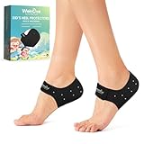 Kids Heel Protectors Cups for Shoes - Welnove Lightweight Silicone Gel Heel Cups for Child & Teen - Shoe Cushion Inserts Pads for Sever's Disease, Plantar Fasciitis, Heels Spurs (Kid's Size 3-7)