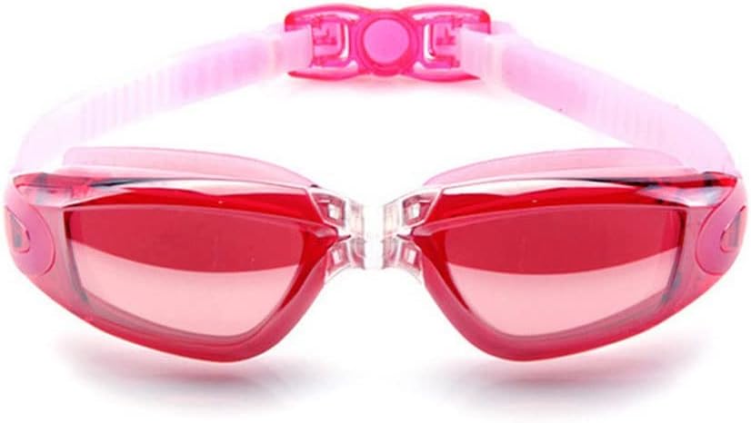 Electroplating Waterproof Anti-Fog Swimwear Glasses Swimming Diving Water Glasses Adjustable Swimming Goggles Ladies Men(E)